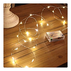 3aa battery powered waterproof copper wire string fairy lights with 30 leds 3 meter warm white