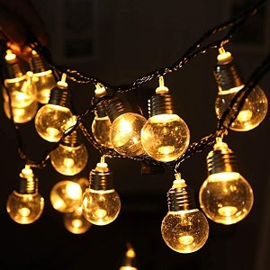 crystal bulb starry light 14 led 3 meter fairy string lights for home decoration waterproof string light flexible fairy light for bedroom room balcony decoration pack of 1 warm white
