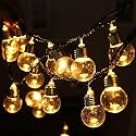 Crystal Bulb Starry Light 14 LED 3 Meter Fairy String Lights for Home Decoration Waterproof String Light Flexible Fairy Light for Bedroom, Room, Balcony Decoration (Pack of 1, Warm White)