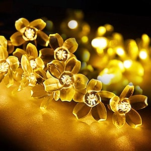 silicone blooming flower fairy string lights 16 led 4 meter series lights for festival home decoration warm white
