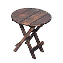 Niyazi Handicraft Beautiful Wooden Folding Round Side Table Size (12 * 12 * 12)