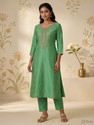 Niza Fashion Women Embroidered Straight Kurta
