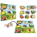 Colorful Fruit Peg Puzzle for Toddlers 9-piece Wooden Puzzle with Peg Handles – Educational Learning Toy for Kids Ages 2+ – Teach Fruits, Vitamins and Minerals Shapes Motor Skills – Gift