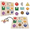 Montessori Wooden Shape and Color Peg Puzzle | Educational Puzzle Toy for Kids | Learn Colors, Shapes &amp; Sorting | Preschool Early Learning Toy