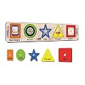 Wooden Eco Friendly Geometric Toys Stacking Learning Puzzle for Brain Training/jorky Cutting Puzzle for Home/School/Non-Toxic/Education Memory Games/Jigsaw Puzzles for Baby Boy and Girl