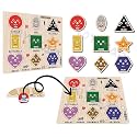 Wooden Shape &amp; Color Peg Puzzle for Toddlers | Montessori Preschool Learning Toy | Geometric Shapes Recognition &amp; Hand-Eye Coordination Game for Kids