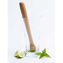 NJ Wooden Mojito Muddler, Durable Cocktail Muddler 10 Inches,Masher Design Muddled Fruit Mint Lime Lemon Herb: 1 Pc.