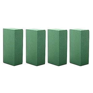 nkb traders floral products wet and dry floral foam blocks flower arrangement kit for fresh or silk artificial flowers premium green 934l x 3134w x 4334h pack of 4