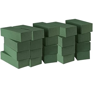 nkb traders floral products wet and dry floral foam blocks flower arrangement kit for fresh or silk artificial flowers premium green 934l x 3134w x 4334h pack of 20