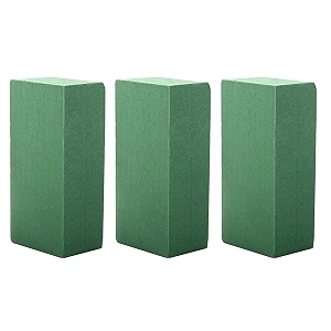 nkb traders floral products wet and dry floral foam blocks flower arrangement kit for fresh or silk artificial flowers premium green 934l x 3134w x 4334h pack of 3