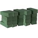 NKB Traders Floral Products Wet and Dry Floral Foam Blocks Flower Arrangement Kit for Fresh or Silk Artificial Flowers Premium Green (9"L x 3.1"W x 4.3"H) (Pack of 20)