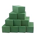 NKB Traders Floral Products Wet and Dry Floral Foam Blocks Flower Arrangement Kit for Fresh or Silk Artificial Flowers Premium Green (9"L x 3.1"W x 4.3"H) (Pack of 10)