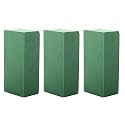 NKB Traders Floral Products Wet and Dry Floral Foam Blocks Flower Arrangement Kit for Fresh or Silk Artificial Flowers Premium Green (9"L x 3.1"W x 4.3"H) (Pack of 3)