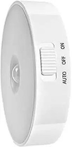nkl led smart motion sensor light 143 usb rechargeable stick-anywhere night light 6 hrs bulb emergency light white