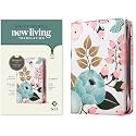 NLT Compact Zipper Bible, Filament Enabled (Cloth, Floral Garden, Red Letter)