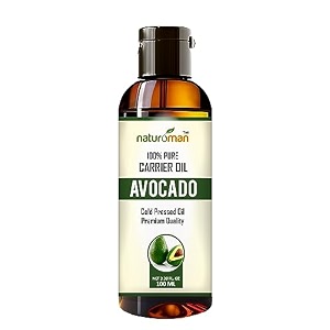 naturoman avocado carreir oil  suitable for all skin types  moisturizes skin repairs amp strengthens hair  heals and hydrates dry skin  pack of 1  500 ml