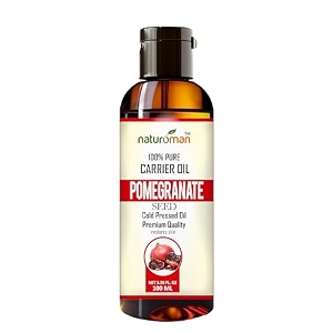 naturoman undiluted pomegranate seed carrier oil  suitable for all skin types  100 pure amp natural  for skin hair face body amp nails  pack of 1  200 ml