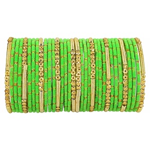 nmii fancy glass golden beads amp polka dots velvet bangles set for women and girls  stylish designer bangles  glass chudi  women39s fashion jewellery-set of 34