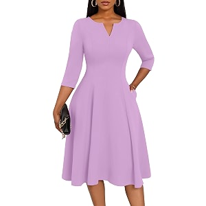 Nmoder Church Dresses for Women A-Line Midi