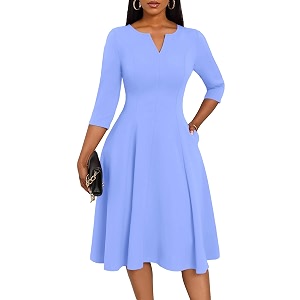 Nmoder Church Dresses for Women A-Line Midi