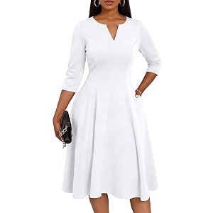 Nmoder Church Dresses for Women A-Line Midi