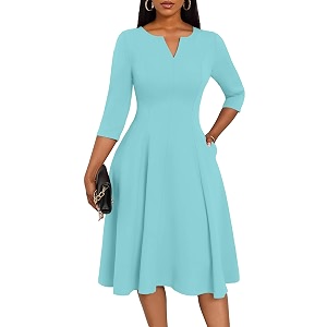 Nmoder Church Dresses for Women A-Line Midi
