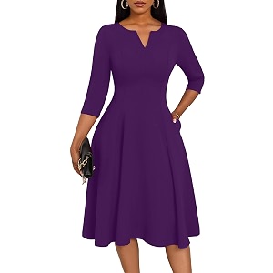 Nmoder Church Dresses for Women A-Line Midi