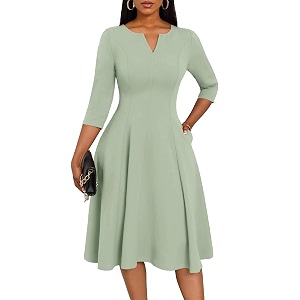 Nmoder Church Dresses for Women A-Line Midi
