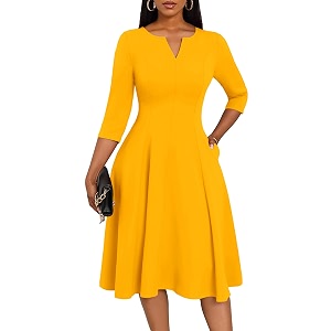Nmoder Church Dresses for Women A-Line Midi