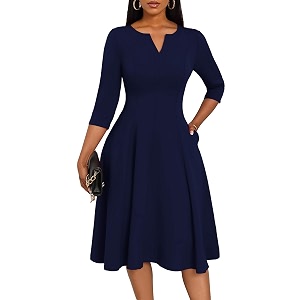 Nmoder Church Dresses for Women A-Line Midi