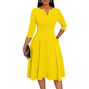 Nmoder Church Dresses for Women A-Line Midi
