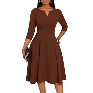 Nmoder Church Dresses for Women A-Line Midi