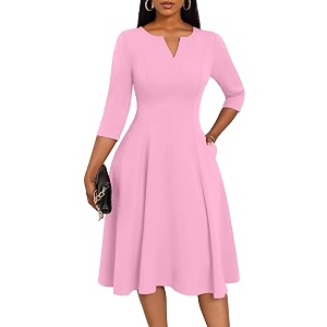 Nmoder Church Dresses for Women A-Line Midi