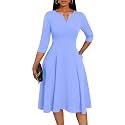 Nmoder Church Dresses for Women A-Line Midi