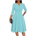 Nmoder Church Dresses for Women A-Line Midi