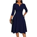 Nmoder Church Dresses for Women A-Line Midi