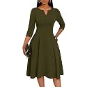 Nmoder Church Dresses for Women A-Line Midi