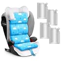 NNG Baby Car Seat Cooling Pad with 4 Removable Insulated Ice Packs,Portable Car Seat Stroller Cooler for Babies Toddler Kids Infants to Keep Comfortable in Hot Weather