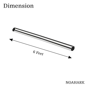 noahark 304 stainless steel curtain rod  reliable amp durable wardrobe pipes amp shower rods for home amp office  anti-rust stainless steel curtain pipe for doors windows amp showers 1 pipe 6 feet