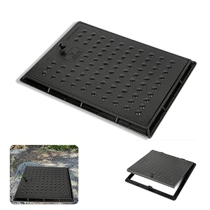 noahark homes heavy duty manhole cover for all purposes  chamber cover  sump cover  water tank cover  1 tons capacity  with locking system 1534 x 1534