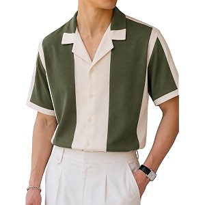 Nobel Monk Mens Checkered Casual Shirt Half