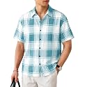 Nobel Monk Men39s Checkered Casual Shirt Half
