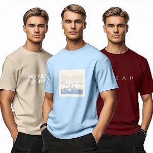 Nobero 100 Cotton Tshirts for Men Combo