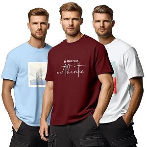 Nobero 100 Cotton Tshirts for Men Combo