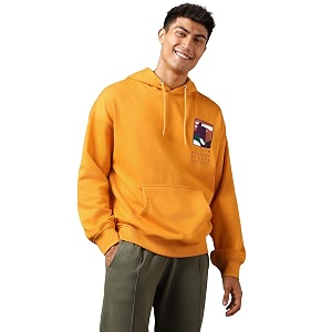 Nobero Mens Graphic Printed Oversized Hoodie