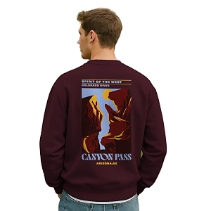 Nobero Mens Graphic Printed Oversized Sweatshirt