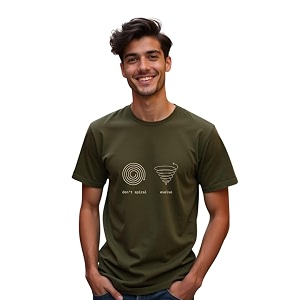 Nobero Mens Regular Graphic Printed T-Shirt for