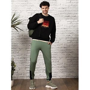 Nobero Mens Graphic Printed Oversized Sweatshirt