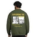 Nobero Men39s Graphic Printed Oversized Sweatshirt 