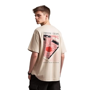 Nobero Mens Oversized Graphic T-Shirt for Men